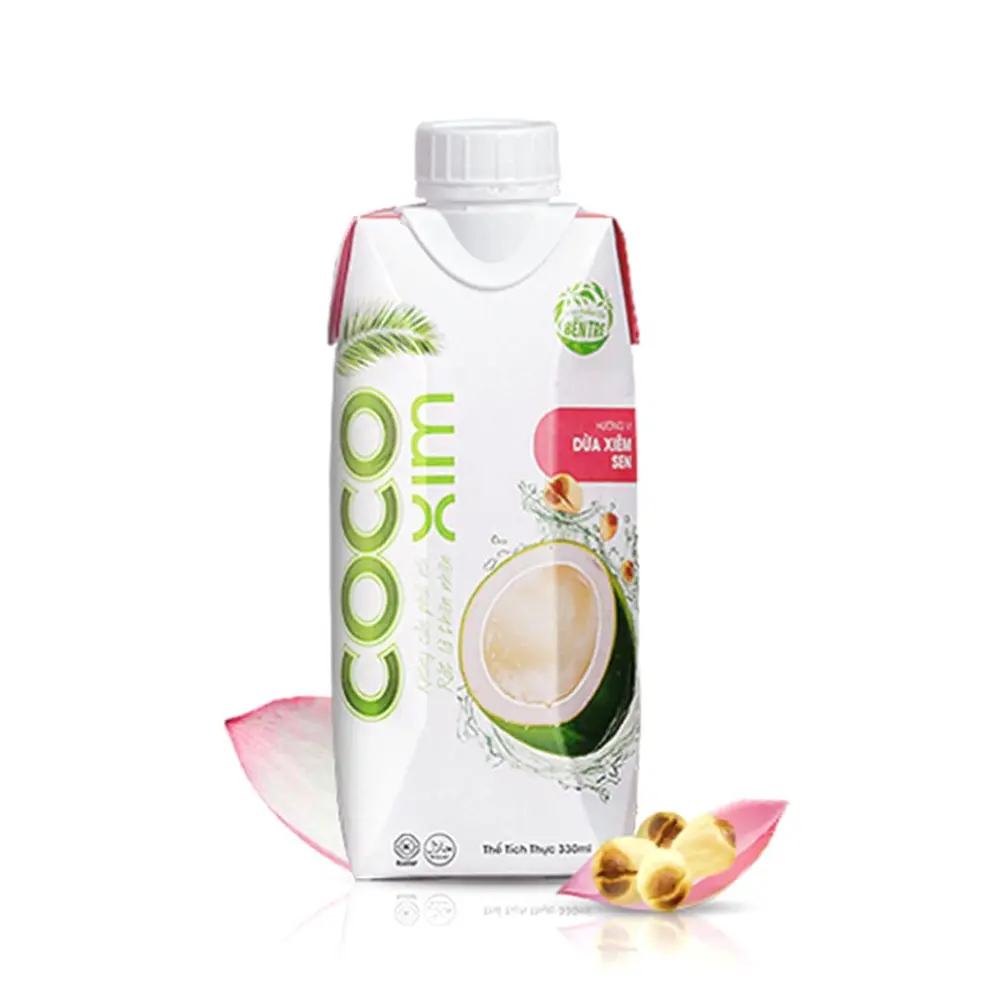 Nước Dừa Tim Sen, Lotus Seed Flavoured Coconut Water (330ml) - COCOXIM
